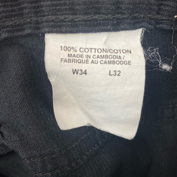 VINTAGE 90S ORANGE TAB BLACK CORDUROY LEVIS - Picture 5 of 7